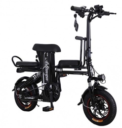 LIXUE Electric Bike LIXUE City Electric Bicycle Bike, Electric Commute Bicycle Ebike with 350W Motor and 48V 8Ah Lithium Battery, Three Modes (up to 25 km / h), Black