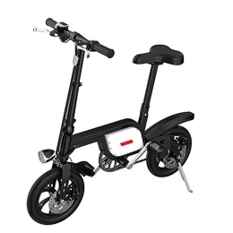 LK-HOME Bike LK-HOME Compact Electric Bike, Foldable 12 Inch E-Bike with 6.0Ah Lithium Battery, City Bicycle with Max Speed 25 Km / H, Disc Brake for Front And Rear Wheels, White