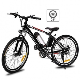 LKLKLK Electric Bike LKLKLKLK 26" Electric Mountain Bike With Detachable Lithium Ion Battery (36V, 250W) With High Capacity, 21 Speed Gear For Electric Bikes For Adults And Three Working Modes Red
