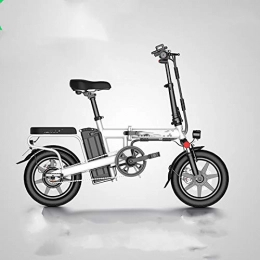 LLDKA Bike LLDKA Electric bicycle adult small mobility electric car lithium battery battery car driving moped maximum speed 25km / h maximum load 150kg, White