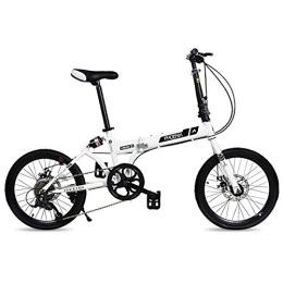 LLF Bike LLF 20 Inch Folding Electric Bikes, Folding Bikes Shimano 7 Speeds for Women Men Adults Cycling, Outdoor, Work (Color : White, Size : 20in)