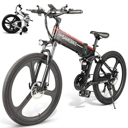 LOKE Electric Bike LOKE Electric Bike 26" Electric Folding Bike Folding Ebike With Lithium-Ion Battery, Black
