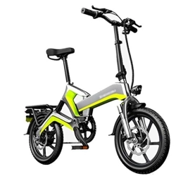 LOMJK Bike LOMJK Adult Folding Electric Bicycle, City Commuter Folding Electric Bicycle, Variable Speed Electric Bicycle With LCD Display, 400W / 48v Rechargeable Lithium Battery (Color : Green)