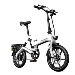 LOMJK Electric Bike LOMJK Adult Folding Electric Bicycle, City Commuter Folding Electric Bicycle, Variable Speed Electric Bicycle With LCD Display, 400W / 48v Rechargeable Lithium Battery (Color : White)