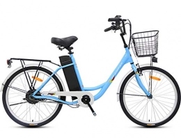 LOO LA Bike LOO LA E Bikes, Folding Electric Bikes for Adults 10.4AH 250W 24 inch 36V Lightweight with LED Headlights and 3 Modes Suitable Three Modes V-brake, Blue