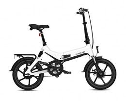 LOO LA Bike LOO LA Electric Bike, Folding Electric Bike for Adults 250W with LCD Screen 16 inch Tire Lightweight Suitable Cruise control function, White