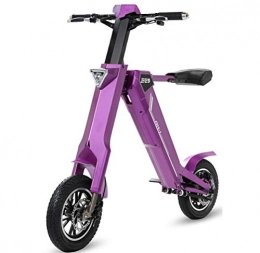LOO LA Electric Bike LOO LA Electric Bike, Folding Electric Bike for Adults 350W 48V 7.8ah with LCD Screen 12 inch Tire Lightweight 25kg Suitable for Men Women City Commuting Built-in speaker, Purple