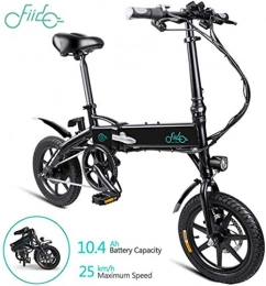 LOO LA Bike LOO LA Electric Bike, Urban Commuter Folding E-bike, Max Speed 25km / h, 250W / 36V Removable Charging Lithium Battery, Double disc brake Outdoor Cycling Travel Work Out And Commuting, Black