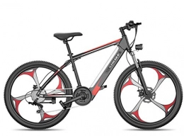 LOO LA Electric Bike LOO LA Electric mountain bike, 26-inch hybrid bicycle / (38V10Ah) MICRO SWITCH 27 speed power system Front and rear dual disc brakes, Three Working Modes, Red