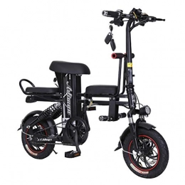 LOO LA Bike LOO LA Folding Electric Bike for Adults, 12" Electric Bicycle / Commute Ebike with 250W Motor, 48V 8Ah Battery Shock Damper For Sports Outdoor Cycling Work Out And Commuting, Black