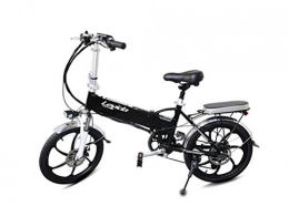 LOO LA Electric Bike LOO LA Folding Electric Bikes for Adults 400W 20 inch 36V Lightweight with LED Headlights and 3 Modes Suitable for Front and rear dual disc brakes Shimano 7-speed, Black