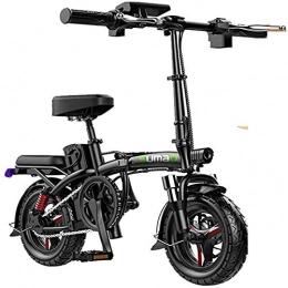 LOPP Bike LOPP 300kmEbike e-bike Fast e-bikes for adults Folding electric bike for adults, 14 'electric bike / commuting Ebike distance 30-180 km, 48V battery, 3-speed gearbox