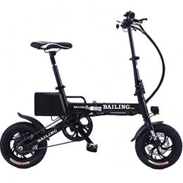 LOVE-HOME Bike LOVE-HOME Folding Electric Bikes with Removable 8Ah Lithium Battery, Aluminum / Carbon Steel Foldable E-Bike Electric Bicycle with 36V / 250W Motor, Black, 20km+6A