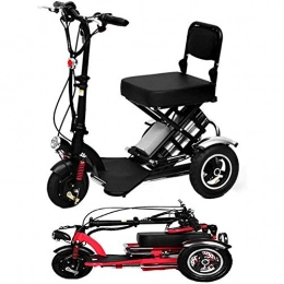 LPsweet Electric Bike LPsweet Electric Tricycle, Lightweight And Aluminum Alloy Frame Folding Mini Bicycle for The Elderly To Help Disabled Walking And Portable Outdoors Adventure, Black