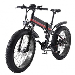 LQH Electric Bike LQH Electric snow bike 48V 1000W 26 inch thick electric bicycle tire, and a rear seat with a movable suspension of lithium batteries