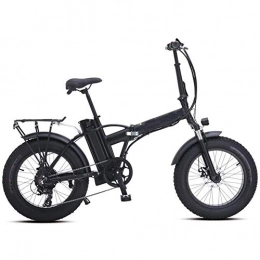 LQH Bike LQH Electric snow bike 500W 20 inch folding mountain bike, with a disc brake and a lithium battery 48V 15AH (Color : Black) (Color : White)
