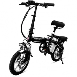 LQRYJDZ Bike LQRYJDZ 14" Electric Bike, Folding EBike, with Removable Large Capacity Lithium-Ion Battery (48V 400W) with Pedal for Adults and Teens (Color : 60KM)