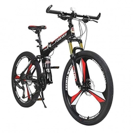lquide Bike LQUIDE Foldable Sports Mountain Bike 21 27 Variable Speed 26 Inch Adult Bicycle Double Shock Absorption Double Disc