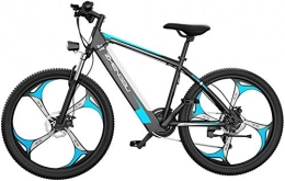LRXG Bike LRXG 26 Inch Electric Mountain Bike For Adult, Hardtail Mountain Bikes 400W Electric Bicycle With 48V 10Ah Lithium Battery, Commute Ebike With 27 Speed Gear Hybrid Bikes(Color:Blue)