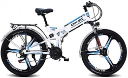 LRXG Electric Bike LRXG Yd&h 26" Electric Mountain Bike, Adult Electric Bicycle / Commute Ebike with 300W Motor, 48V 10Ah Battery, Professional 21 Speed Transmission Gears (Color:White)
