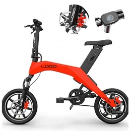 LSXX Folding electric bicycle Multifunctional portable electric vehicle 14 inch tire folding bike (Current mileage 15km-20km, 25km / h)