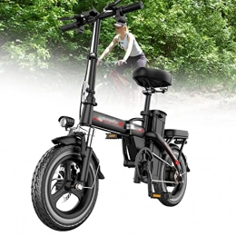 Luckyzl Bike Luckyzl Electric Bicycle Urban, Urban Commuter Folding Bicycle, Adults Folding Electric Bike 48v Max Range 160km, Easy to Store in Caravan, Motor Home, Boat, Car