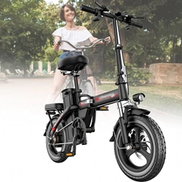 Luckyzl Bike Luckyzl Folding Electric Bikes, 14 Inch Adult Electric Bicycle, Electric Mountain, 3 Riding Mode, 350w Power Motor, Easy to Store, Adjustable Design for Adults Men Women