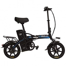 LUO Bike LUO Electric Bike 14 inch Electric Bicycle, 350W / 240W Motor, 48V 23.4Ah Large Capacity Lithium Battery, 5 Grade Assist Folding Ebike, Disc Brakes, Black Blue