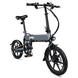 LUO Electric Bike LUO Folding Electric Bike Three Riding Modes Ebike 250W Motor 25Km / H 25-40Km 16 inch Tire Electric Bicycle, Black
