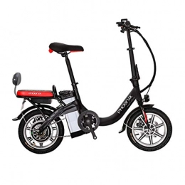 Luyuan Bike Luyuan Electric Bicycle Detachable Lithium Battery Folding Electric Bicycle Adult Bicycle Small Electric Car, Electric Life 55-60 Km (Color : BLACK, Size : 123 * 30 * 93CM)