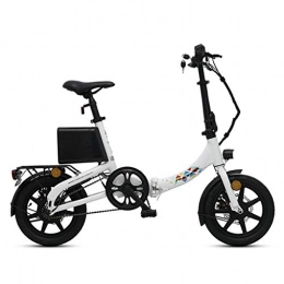 Luyuan Bike Luyuan Folding Electric Bicycle 14 Inch Smart Aluminum Alloy Battery Car Small Lithium Battery Bicycle, Power Life 55-60km (Color : BLACK, Size : 126 * 55 * 92CM)