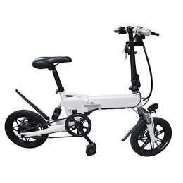 Lvbeis Electric Bike Lvbeis Adults Folding Electric Bike Portable Bicycle Speed Up To 25 KM / h EBike Pedal Assist With Throttle 36v 350w Motor, white