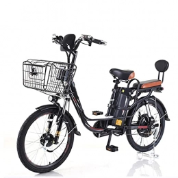 LWL Bike LWL Electric Bikes for Adults Electric Bike For Adults 21 Mph With Basket 22 Inch Adult Electric Bicycle 48V Lithium Battery Front Drum Rear Expansion Brake 400W E Bike (Color : 22inch48v15ah)