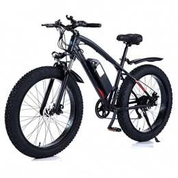 LWL Electric Bike LWL Men Mountain Electric Bike For Adults 15.5 Mph Electric Bicycle 26 * 4.0 Inch Fat Tire Electric Bicycle 48W 12.5Ah Electric Mountain E Bikes (Color : 750W, Number of speeds : 21)