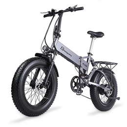 LYABANG Bike LYABANG Folding Electric Bicycle, Adult E-Bike Electric Mountain Bike Beach Bike with 500W Motor 48V 12.8AH Battery, 20 * 4.0 Fat Tire for Men Women