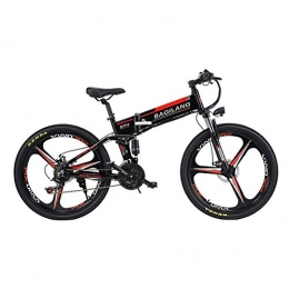 LYGID Bike LYGID Electric Bike 48V 350W10AH Mountain 7 Speeds 26 inch dual hydraulic disc brake Road Bicycle Snow Bike and Suspension Fork (Removable Lithium Battery), Black, A