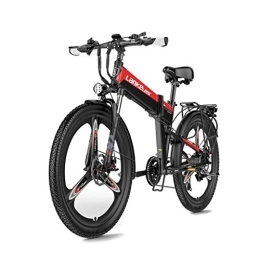 LYRWISHJD Electric Bike LYRWISHJD 26inch 48V 400w Mountain Electric Bicycle Dual Hydraulic Brakes Air Full Suspension Urban Electric Bikes For Adults Removable Lithium Battery E-PAS Recharge System
