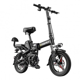 LYRWISHLY Electric Bike LYRWISHLY 14 Inch Electric Snow Bike 350 Folding Mountain Bike With Rear Seat With 48V 25AH Lithium Battery And Disc Brake (Size : 25AH)