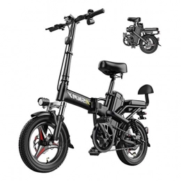 LYRWISHLY Electric Bike LYRWISHLY 350W 14 Inch Fat Tire Electric Bicycle Mountain Beach Snow Bike For Adults, Aluminum Electric Scooter Gear E-Bike With Removable 48V25A Lithium Battery (Size : 8AH)