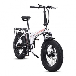 LYRWISHLY Electric Bike LYRWISHLY 500W 4.0 Fat Tires Tire Electric Bicycle Mountain Beach Snow Bike For Adults, Electric Scooter 7 Speed Gear EBike With Removable 48V15A Lithium Battery (Color : White)