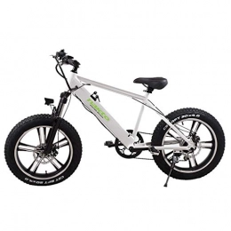 LYRWISHLY Electric Bike LYRWISHLY 500W Electric Bicycle, 26'' Fat Tire E-Bike, Fat Tire Ebike, Waterproof And Dustproof Detachable Phone Calls 48V 10AH (Color : White)