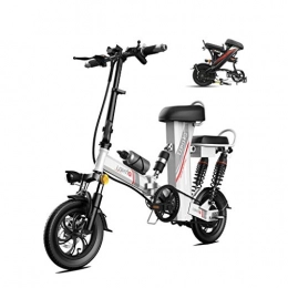 LYRWISHLY Electric Bike LYRWISHLY Electric Bike 12" Wheel Removable 48V 350W 30Ah Waterproof And Dustproof Lithium Battery Battery With Remote Control (Color : Silver, Size : Range:100km)
