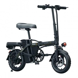 LYRWISHLY Bike LYRWISHLY Electric Bike For Adults Folding E Bikes E-bike 150km Mileage 6Ah-48Ah Lithium-Ion Batter 3 Riding Modes 250W Max Speed 25km / h (Color : Black, Size : 10AH)