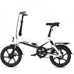 LYRWISHLY Bike LYRWISHLY Electric Bike For Adults Folding E Bikes E-bike100km Mileage 7.8Ah Lithium-Ion Batter 3 Riding Modes 250W Max Speed 25km / h (Color : White)