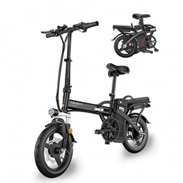 LYRWISHLY Electric Bike LYRWISHLY Electric Bike Smart Mountain Bike for Adults Folding E Bikes E-bike 48V10Ah Lithium-Ion Batter 3 Riding Modes 400W Max Speed 25km / h (Color : Black, Size : Range of 50 km)