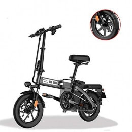 LYRWISHLY Electric Bike LYRWISHLY Folding Electric Bike for Adults, 14" Electric Bicycle / Commute Ebike With 250W Motor, 48V 28.8Ah Battery, City Bicycle Max Speed 25 Km / h, Disc Brake (Color : Gray)