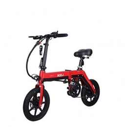 LYRWISHLY Bike LYRWISHLY Folding Electric Bike For Adults, Commute Ebike With, 36V / 10Ah Lithium-Ion Battery With 3 Riding Modes (Color : Red)