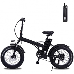 LYUN Bike LYUN 800W / 500W Mountain Electric Bike Foldable for Adults 20 Inch Fat Tire Electric Bicycle 48V 12.8Ah Lithium Battery Electric Beach Bike 45km / H (Color : 500W 15ah 1 Battery)