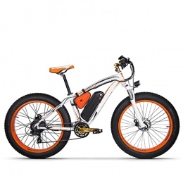 LYUN Electric Bike LYUN Electric Bike For Adults 1000w 26 Inch Fat Tire 17Ah MTB Electric Bicycle With Computer Speedometer Powerful Electric Bike (Color : White)