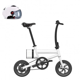LZMXMYS Electric Bike LZMXMYS electric bike, 12" Foldaway, 36V / 6AH City Electric Bike, 250W Assisted Electric Bicycle Sport Mountain Bicycle with Removable Lithium Battery (Color : White)